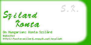 szilard konta business card